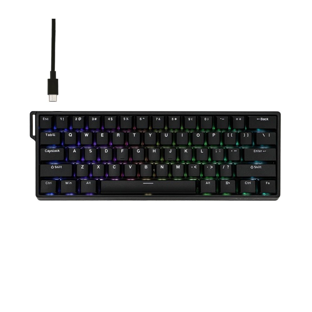 Imagem 8 de 10 do produto Teclado Magnético Gamer AULA WIN60 HE, Switches Magnéticos, RGB, 8000Hz Polling Rate, Cinza Escuro - AULA-WIN60HE-Mag-BK-Greywood