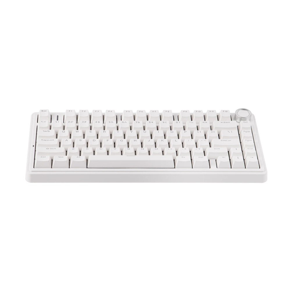 Teclado Mecânico Gamer AULA F75, RGB, Switch Red, Keycaps PBT, Hotswap, Branco - AULA-F75-Wired-WH-R Teclado Mecânico Gamer AULA F75, RGB, Switch Red, Keycaps PBT, Hotswap, Branco - AULA-F75-Wired-WH-R