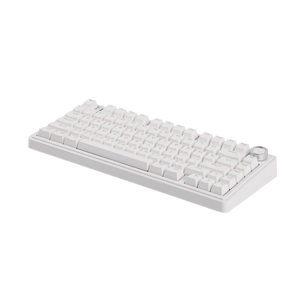 Teclado Mecânico Gamer AULA F75, RGB, Switch Red, Keycaps PBT, Hotswap, Branco - AULA-F75-Wired-WH-R Teclado Mecânico Gamer AULA F75, RGB, Switch Red, Keycaps PBT, Hotswap, Branco - AULA-F75-Wired-WH-R