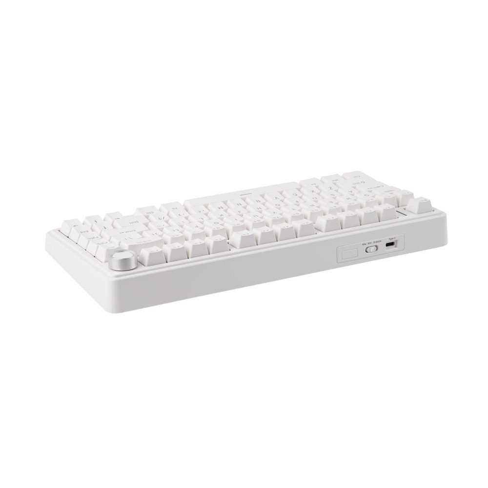 Teclado Mecânico Gamer AULA F75, RGB, Switch Red, Keycaps PBT, Hotswap, Branco - AULA-F75-Wired-WH-R Teclado Mecânico Gamer AULA F75, RGB, Switch Red, Keycaps PBT, Hotswap, Branco - AULA-F75-Wired-WH-R