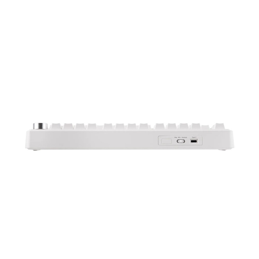 Teclado Mecânico Gamer AULA F75, RGB, Switch Red, Keycaps PBT, Hotswap, Branco - AULA-F75-Wired-WH-R Teclado Mecânico Gamer AULA F75, RGB, Switch Red, Keycaps PBT, Hotswap, Branco - AULA-F75-Wired-WH-R