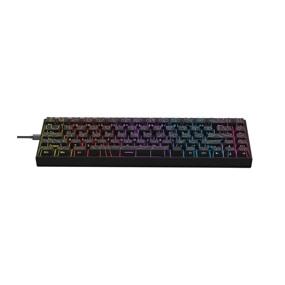 Imagem 2 de 5 do produto Teclado Mecânico Gamer AJAZZ NK68, RGB, Switch Red, Keycaps PBT, Hotswap, Preto - AJAZZ-NK68-W1-SP-CT-WH-R