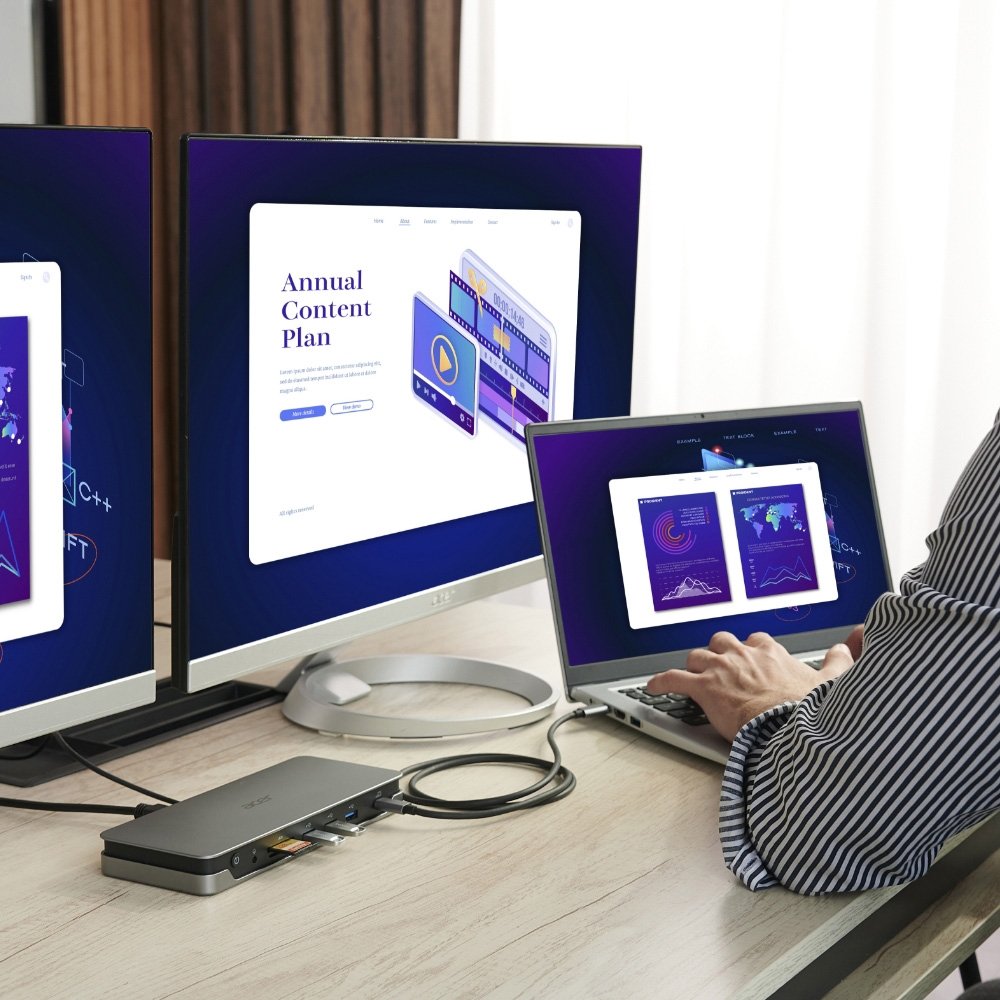 Dock Station Acer USB-C 4K 85W Prata - ADK233