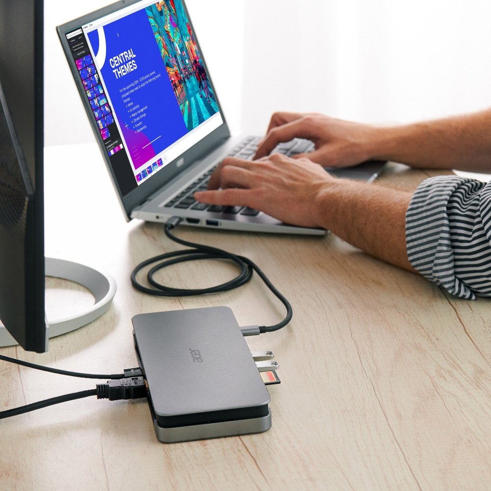 Dock Station Acer USB-C 4K 85W Prata - ADK233