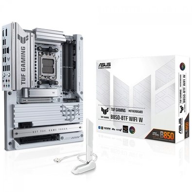 Placa-Mãe ASUS TUF GAMING B850-BTF WIFI W, AMD AM5, ATX, DDR5, Wi-fi 7, Branco - 90MB1KW0-M0EAY0