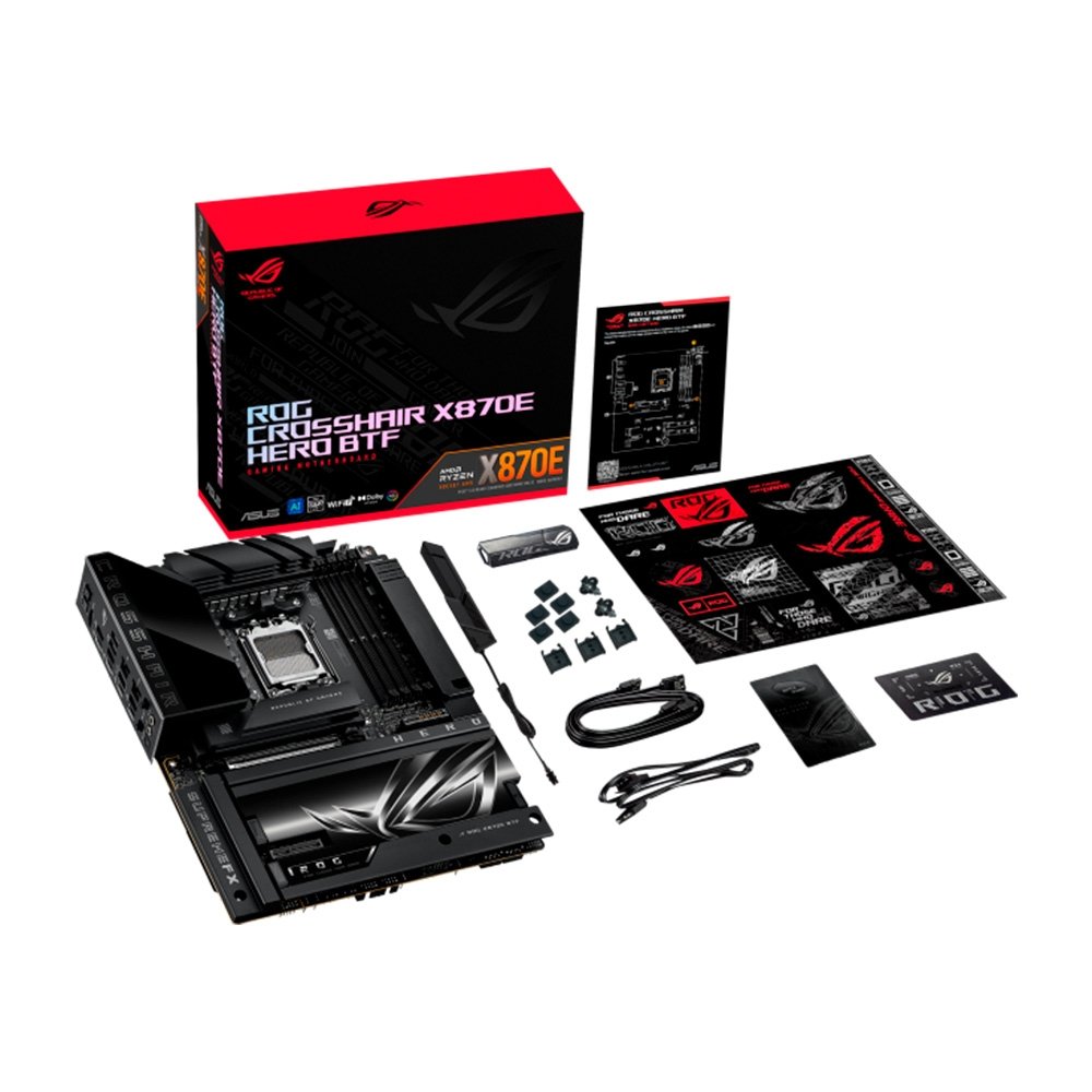 Imagem 12 de 12 do produto Placa Mãe ASUS ROG CROSSHAIR X870E HERO BTF, AMD AM5, ATX, DDR5, RGB, Wi-fi 7, Preto - 90MB1MX0-M0EAY0