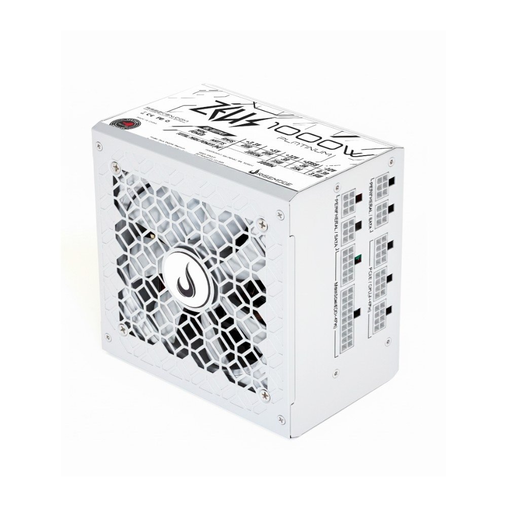 Fonte Gamer Rise Mode Zeus, 1000W, Platinum, Full Modular, PFC Ativo, Branco - RM-PSU-02-PA-1000-W
