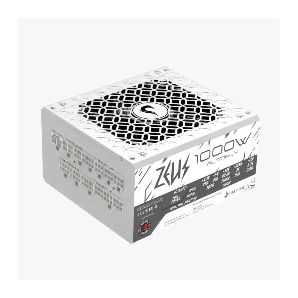 Fonte Gamer Rise Mode Zeus, 1000W, Platinum, Full Modular, PFC Ativo, Branco - RM-PSU-02-PA-1000-W - view 2