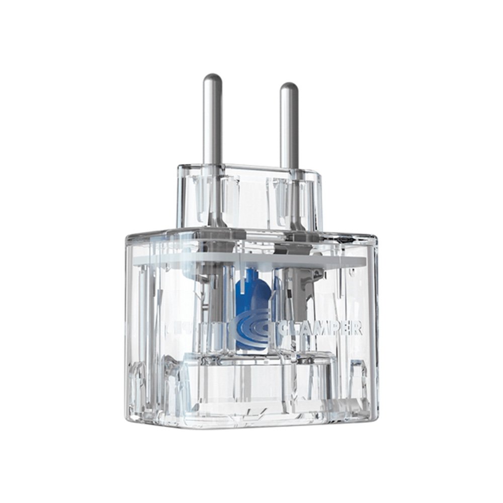 Protetor Contra Surtos Elétricos (DPS), 127/220V, 10 Amperes, 1 Tomada, 2 pinos, iCLAMPER Pocket LCF, 2P 10A, Transparente - 28510