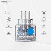 Protetor Contra Surtos Elétricos (DPS), 127/220V, 10 Amperes, 1 Tomada, 3 pinos, iCLAMPER Pocket LCF, 3P 10A, Transparente - 28505