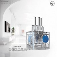 Protetor Contra Surtos Elétricos (DPS), 127/220V, 10 Amperes, 1 Tomada, 3 pinos, iCLAMPER Pocket LCF, 3P 10A, Transparente - 28505