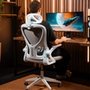 Cadeira de Escritório Husky Apta, Braço Retrátil, Até 120kg, Mesh Cinza, Reclínio 120º, Butterfly, Ajuste de Altura, Cinza - HCO700CZ
