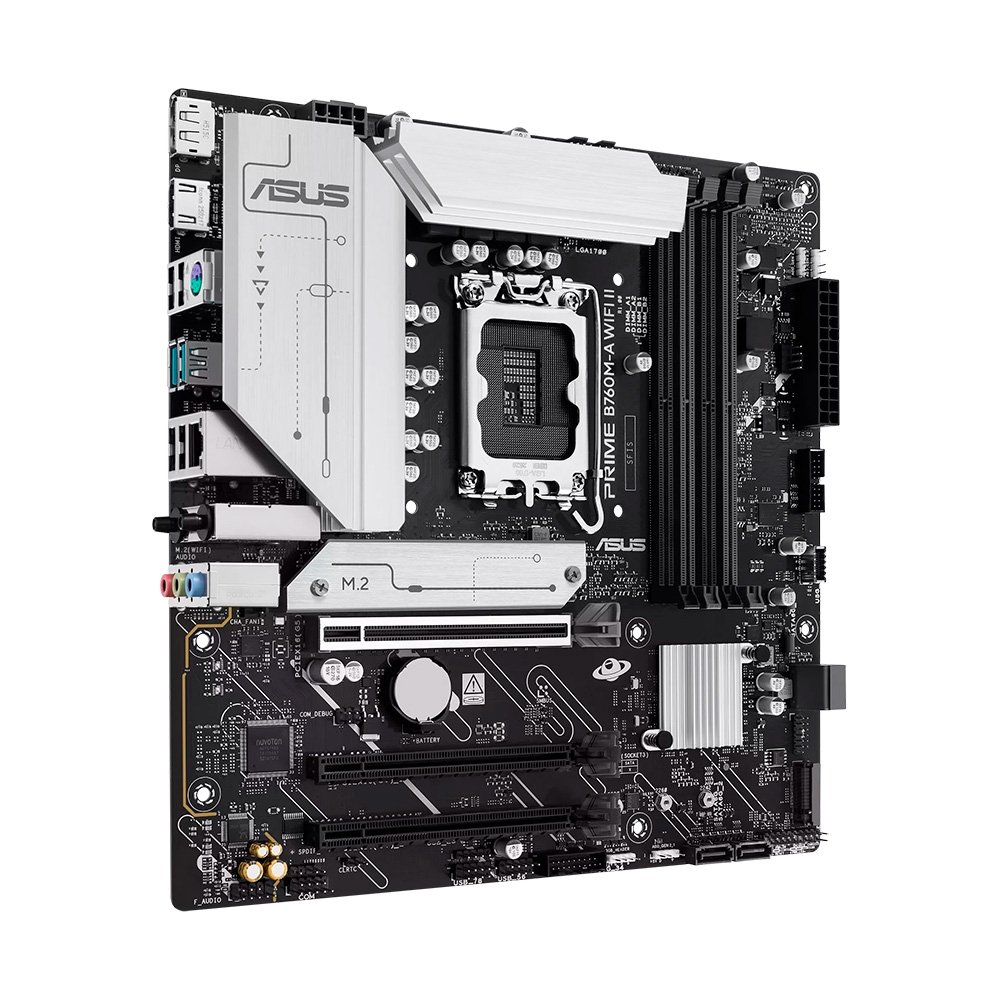 Imagem 6 de 10 do produto Placa-Mãe ASUS PRIME B760M-A WIFI II, Intel LGA 1700, mATX, DDR5, PCIe 5, Wi-fi 6E, Preto - 90MB1NF0-M0EAY0