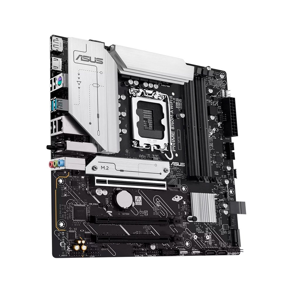 Imagem 4 de 10 do produto Placa-Mãe ASUS PRIME B760M-A WIFI II, Intel LGA 1700, mATX, DDR5, PCIe 5, Wi-fi 6E, Preto - 90MB1NF0-M0EAY0