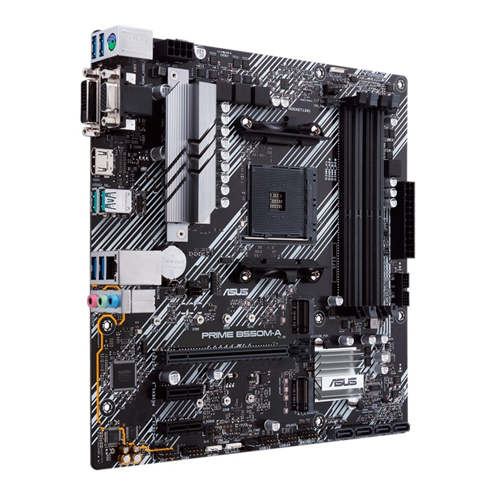 Imagem 4 de 6 do produto Placa-Mãe ASUS PRIME B550M-A, AMD AM4, mATX, DDR4, Preto - 90MB15K0-M0EAY0