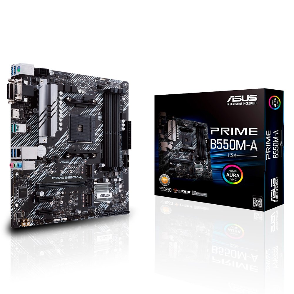 Placa-Mãe ASUS PRIME B550M-A, AMD AM4, mATX, DDR4, Preto - 90MB15K0-M0EAY0