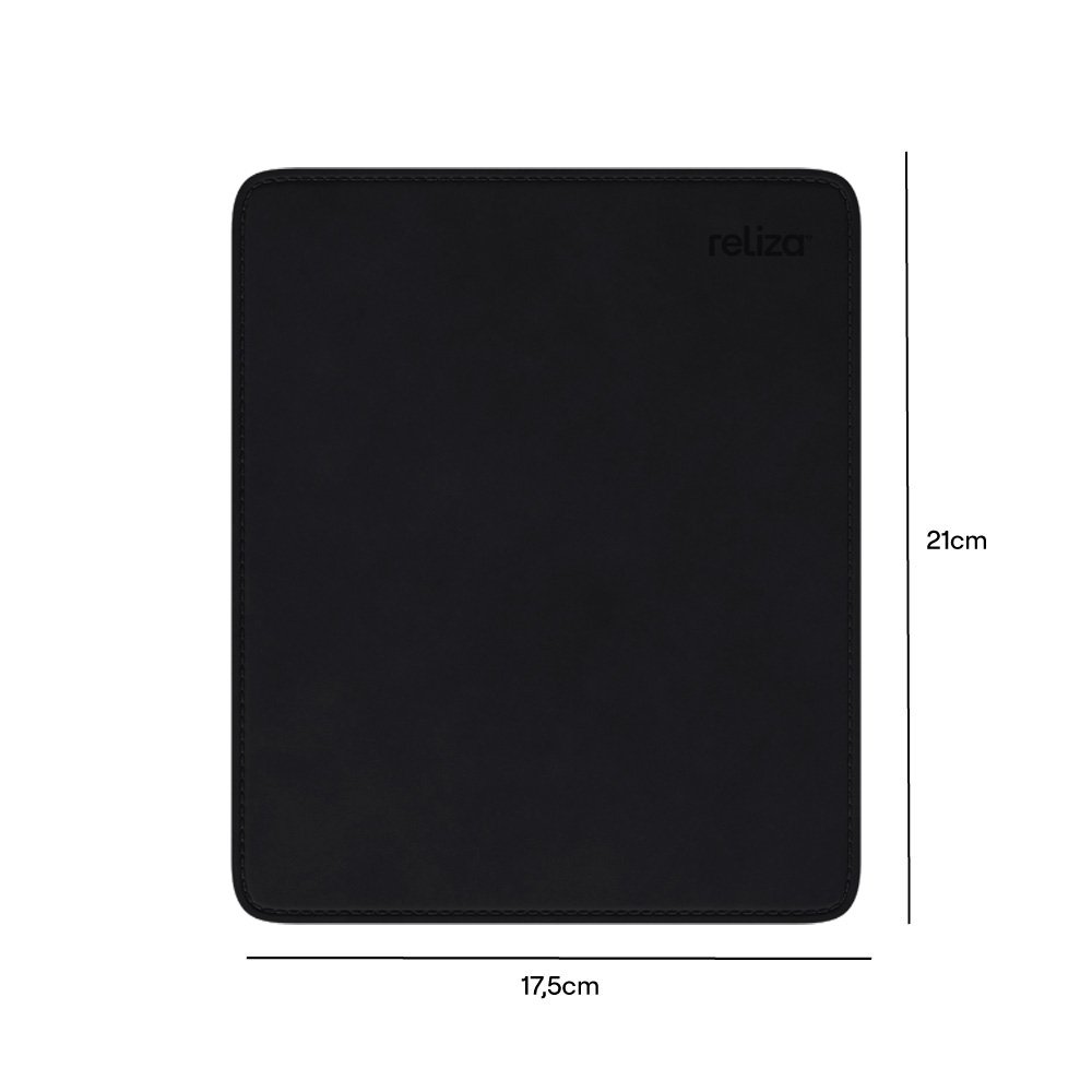 Mousepad Reliza, Retangular, Pequeno, 210x175mm, Courino Preto - 11063 Mousepad Reliza, Retangular, Pequeno, 210x175mm, Courino Preto - 11063