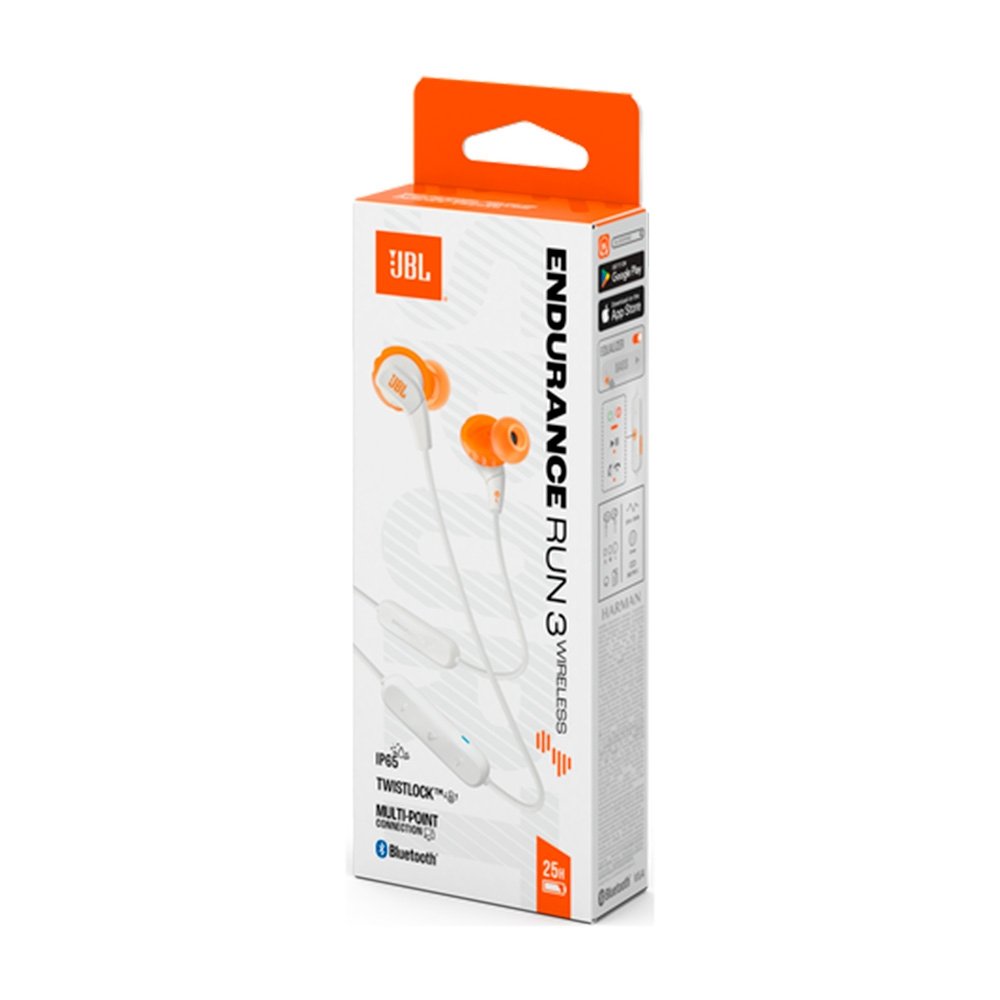 Fone de Ouvido JBL Endurance Run 3 Wireless, Intra-Auricular, Bluetooth, IPX5, Resistente ao Suor, Com Microfone, Branco - JBLENDURRUN3BTWBR - view 5