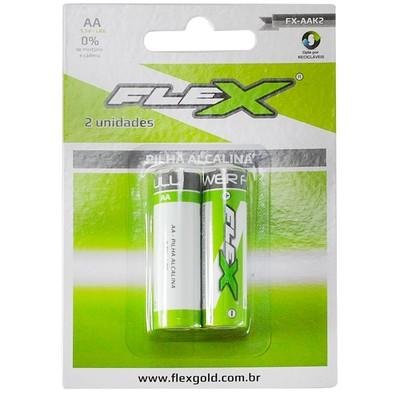 Pilha FLEX GOLD Alcalina AA Cartela com 2 - 7946