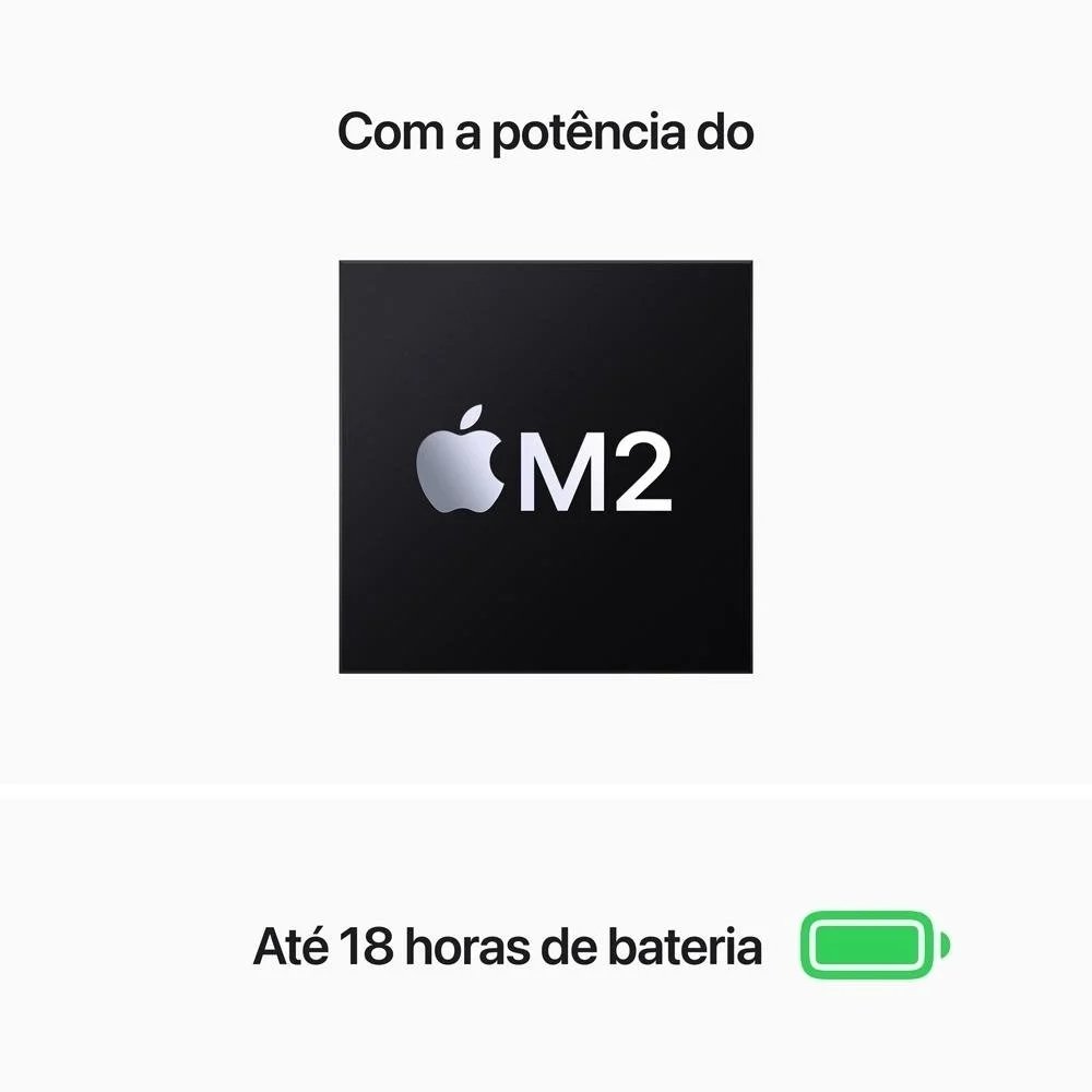 "MacBook Air Apple 13.6"", Chip M2, CPU 8 Núcleos, GPU 10 Núcleos, 24GB, SSD 512GB, Meia-Noite - Z1HN0BZ/A" - view 5