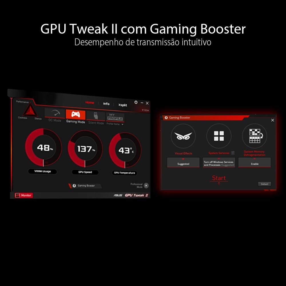 Imagem 11 de 12 do produto Placa de Vídeo GTX 1050 Ti Asus NVIDIA GeForce OC Cerberus, 4GB GDDR5 - CERBERUS-GTX1050TI-O4G