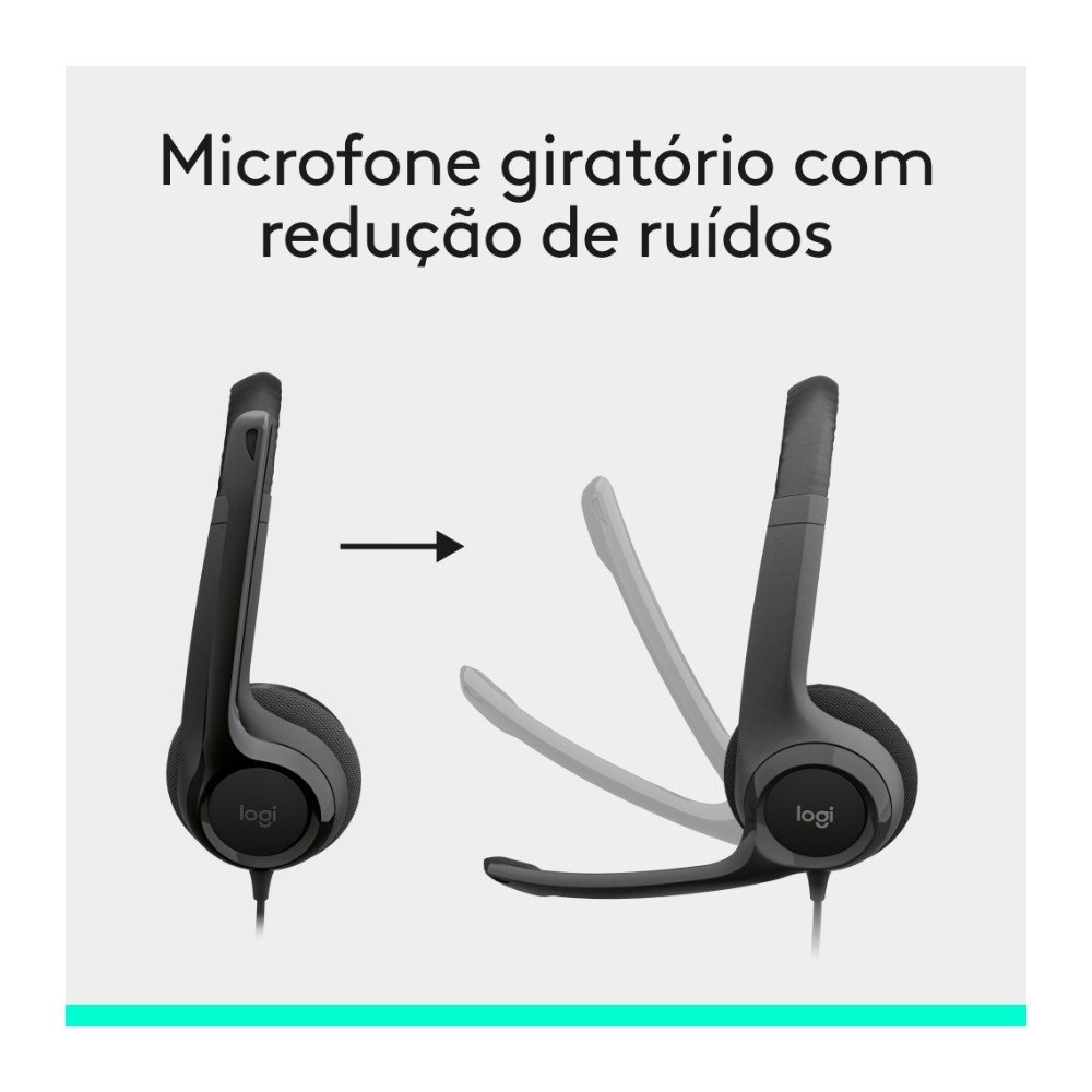 Headset com fio USB ( Balão.info) H390 com Almofadas, Controles de Áudio Integrado e Microfone com Redução de Ruído - 981-( Balão.info - foto 4