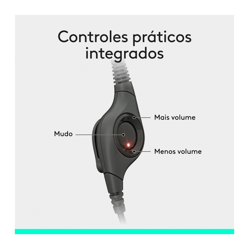 Headset com fio USB ( Balão.info) H390 com Almofadas, Controles de Áudio Integrado e Microfone com Redução de Ruído - 981-( Balão.info - foto 5