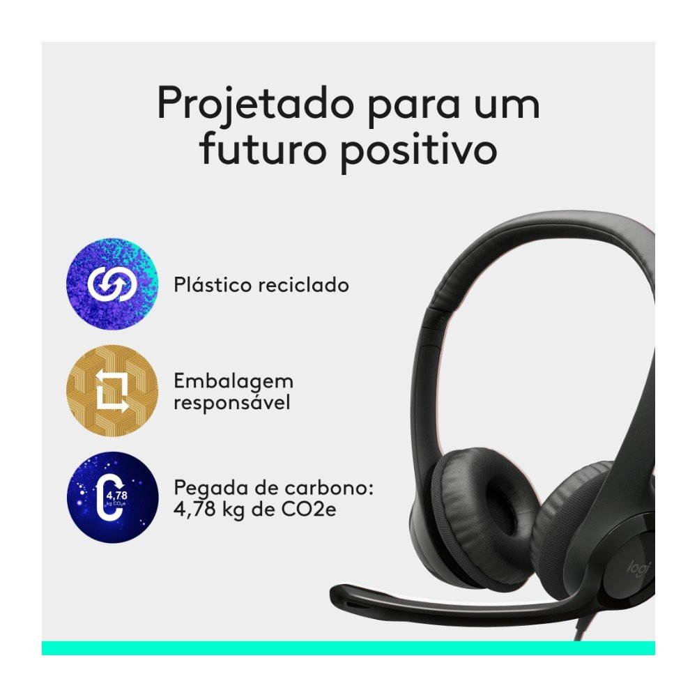 Headset com fio USB ( Balão.info) H390 com Almofadas, Controles de Áudio Integrado e Microfone com Redução de Ruído - 981-( Balão.info - foto 10