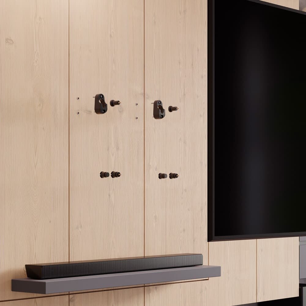Imagem 2 de 4 do produto Suporte Fixo Universal de Parede para TVs de até 60" Reliza, Até 40kg, VESA, Preto - 000100