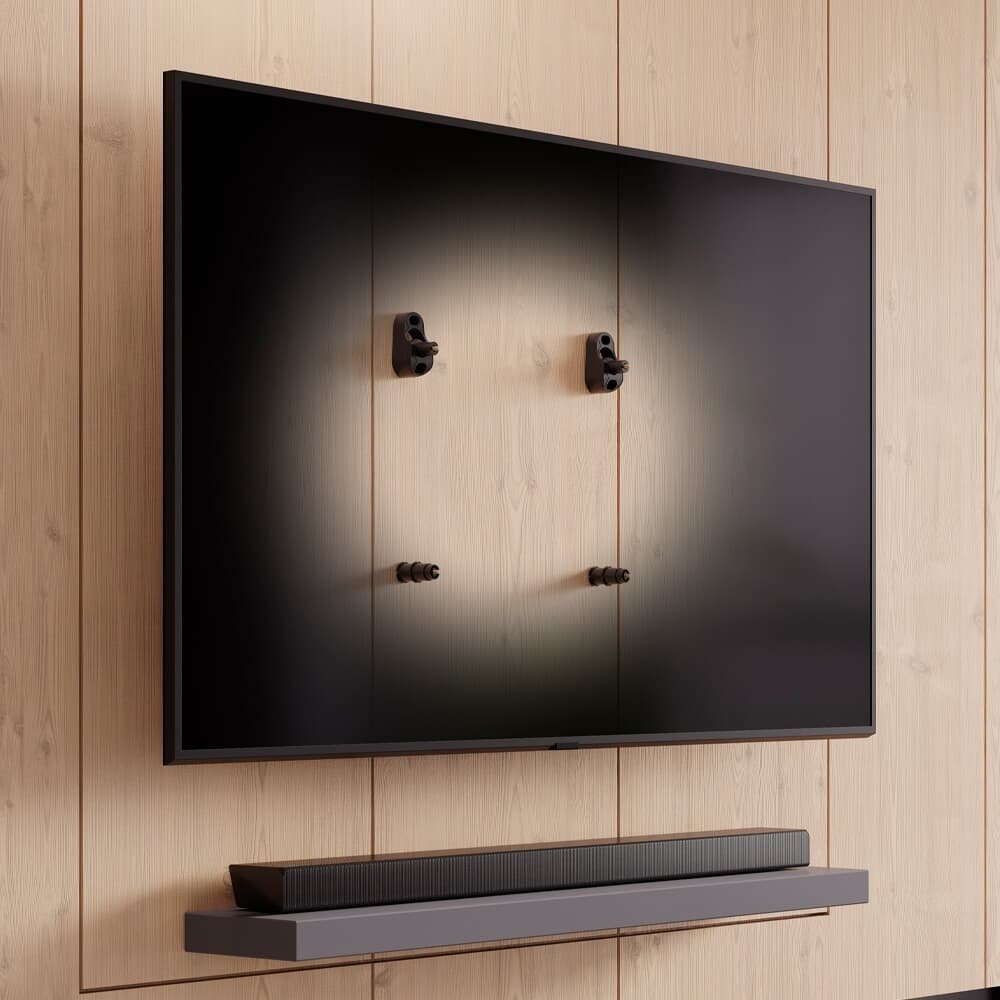 Imagem 3 de 4 do produto Suporte Fixo Universal de Parede para TVs de até 60" Reliza, Até 40kg, VESA, Preto - 000100