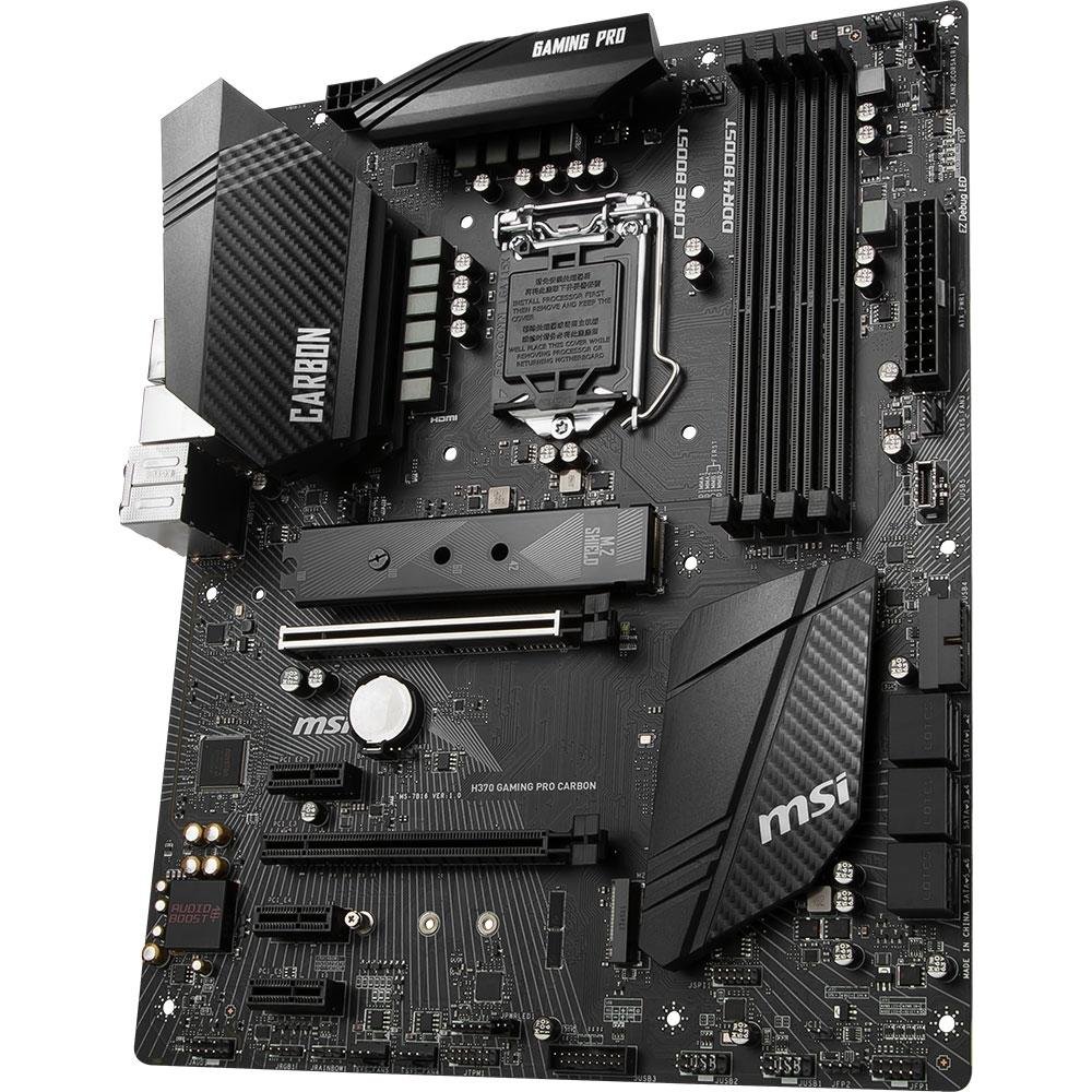 Imagem 6 de 10 do produto Placa-Mãe MSI H370 Gaming Pro Carbon, Intel LGA 1151, ATX, DDR4