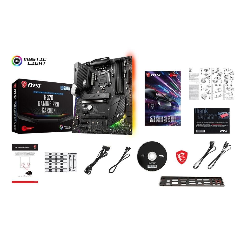 Imagem 9 de 10 do produto Placa-Mãe MSI H370 Gaming Pro Carbon, Intel LGA 1151, ATX, DDR4