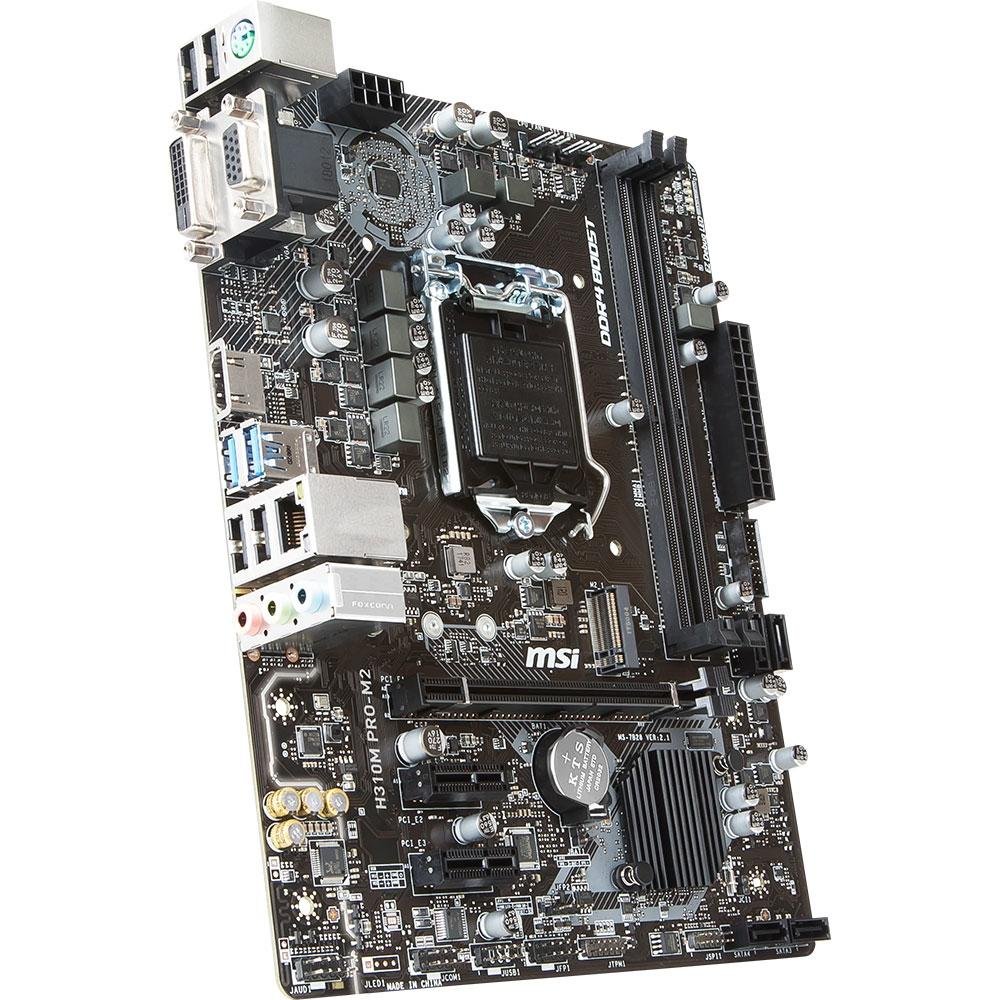 Imagem 2 de 3 do produto Placa-Mãe MSI H310M Pro-M2, Intel LGA 1151, mATX, DDR4