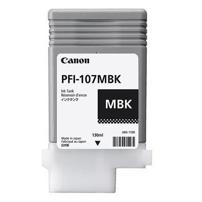 Cartucho de tinta original Canon. O cartucho PFI 107MBK é desenvolvida para maximizar a adesão de tinta na impressão.