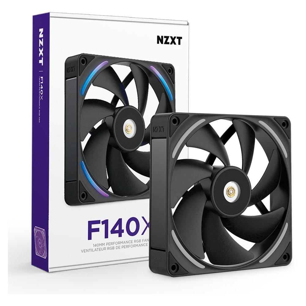 Ventoinha NZXT F140X Performance, 140mm, PWM, RGB, Preto - RF-U14PN-B1 4