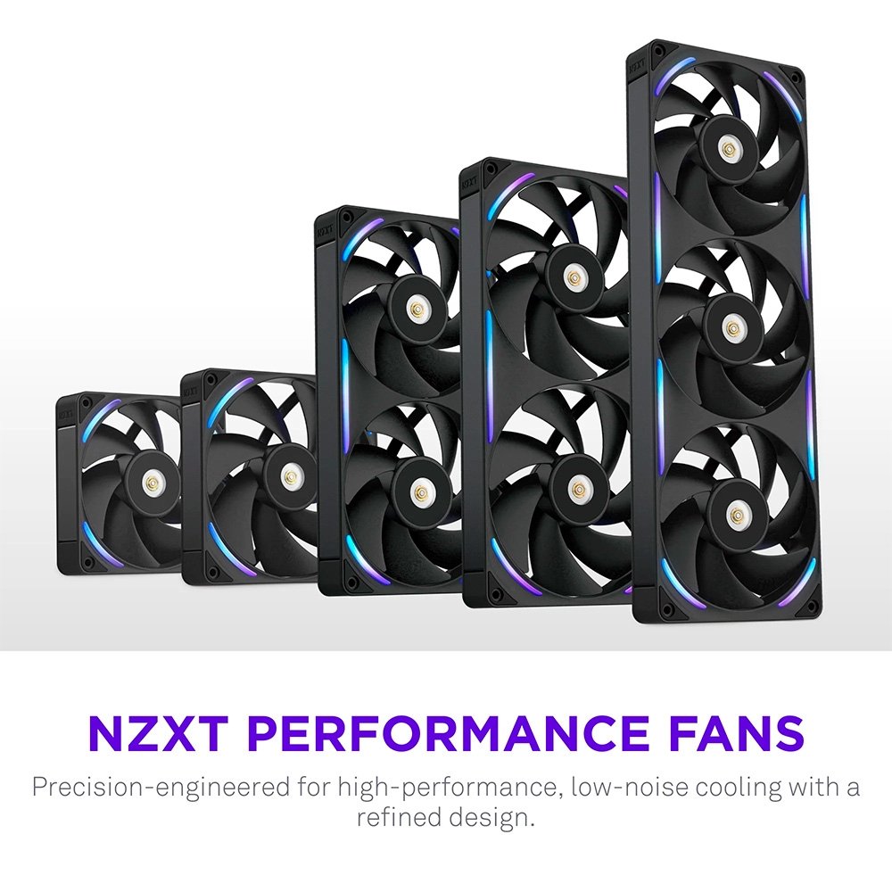 Ventoinha NZXT F140X Performance, 140mm, PWM, RGB, Preto - RF-U14PN-B1 - view 10