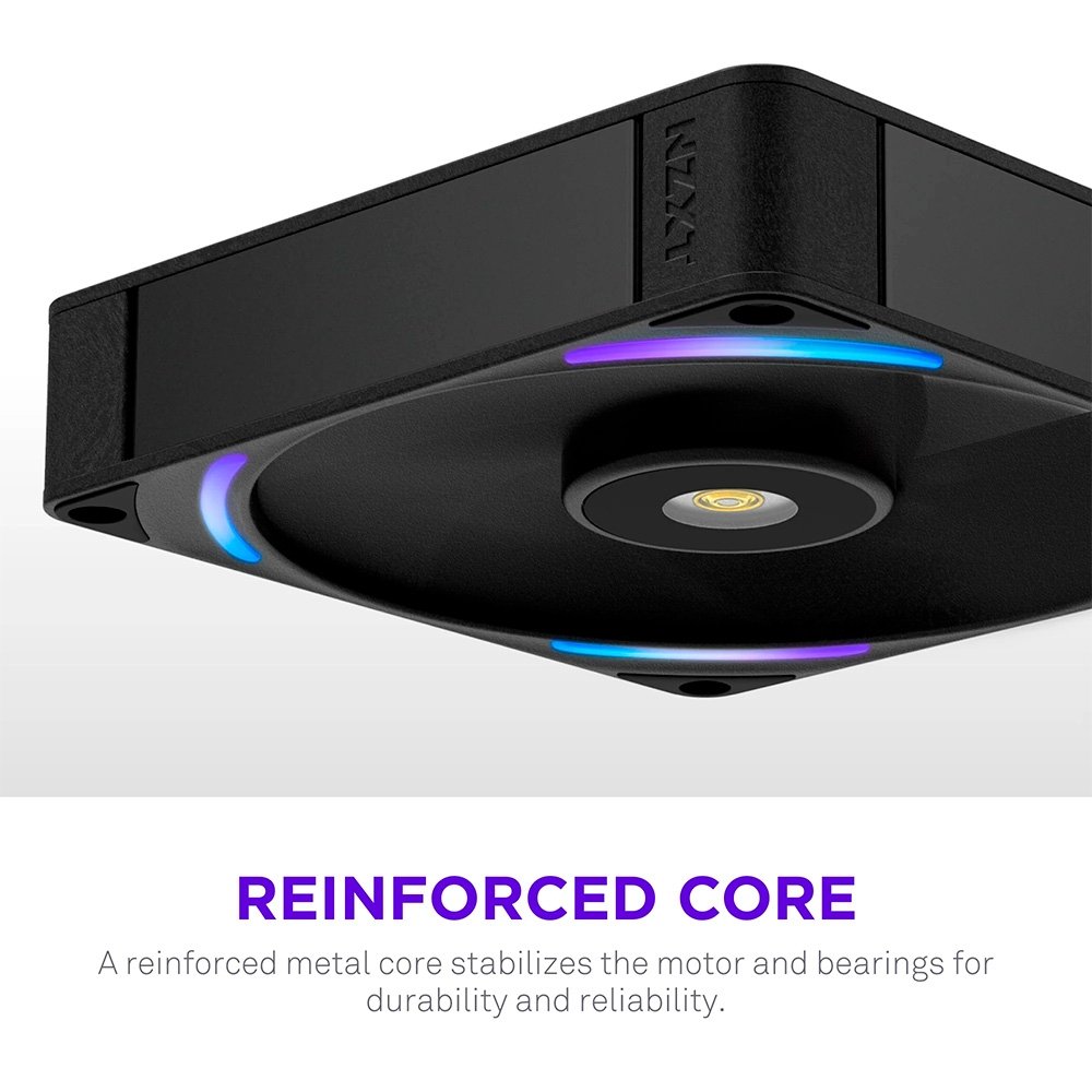 Ventoinha NZXT F140X Performance, 140mm, PWM, RGB, Preto - RF-U14PN-B1 - view 5