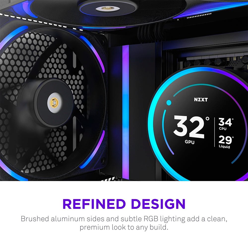 Ventoinha NZXT F140X Performance, 140mm, PWM, RGB, Preto - RF-U14PN-B1 - view 6