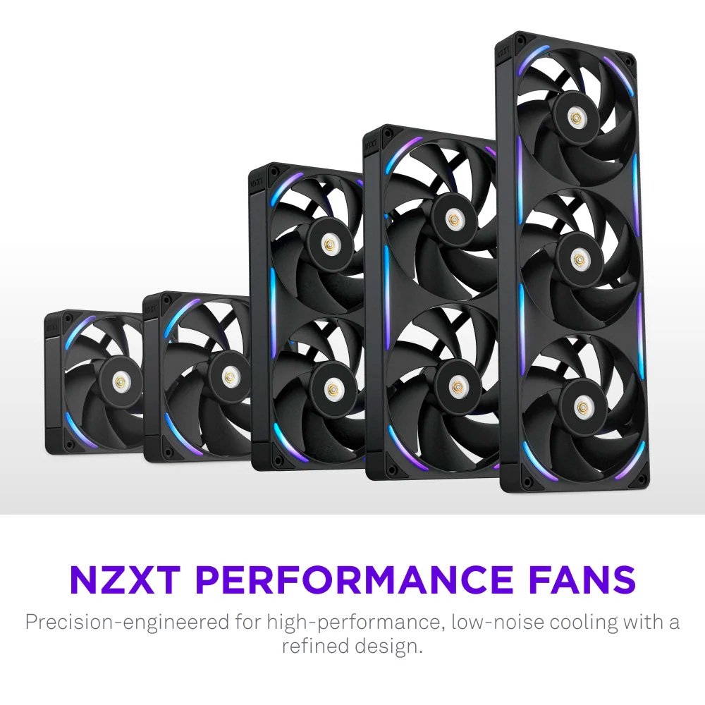 Imagem 10 de 10 do produto Ventoinha NZXT F120X Performance, 120mm, PWM, RGB, Preto - RF-U12PN-B1