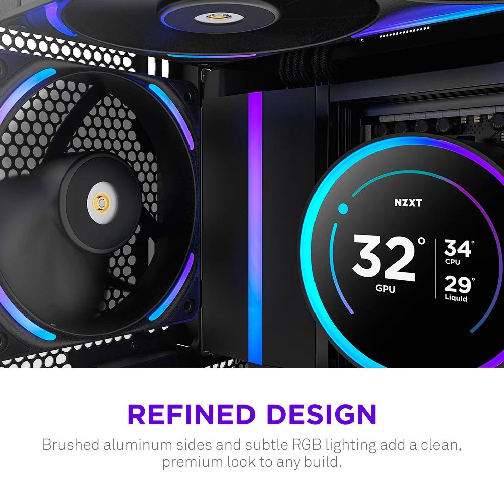 Imagem 8 de 10 do produto Ventoinha NZXT F120X Performance, 120mm, PWM, RGB, Preto - RF-U12PN-B1