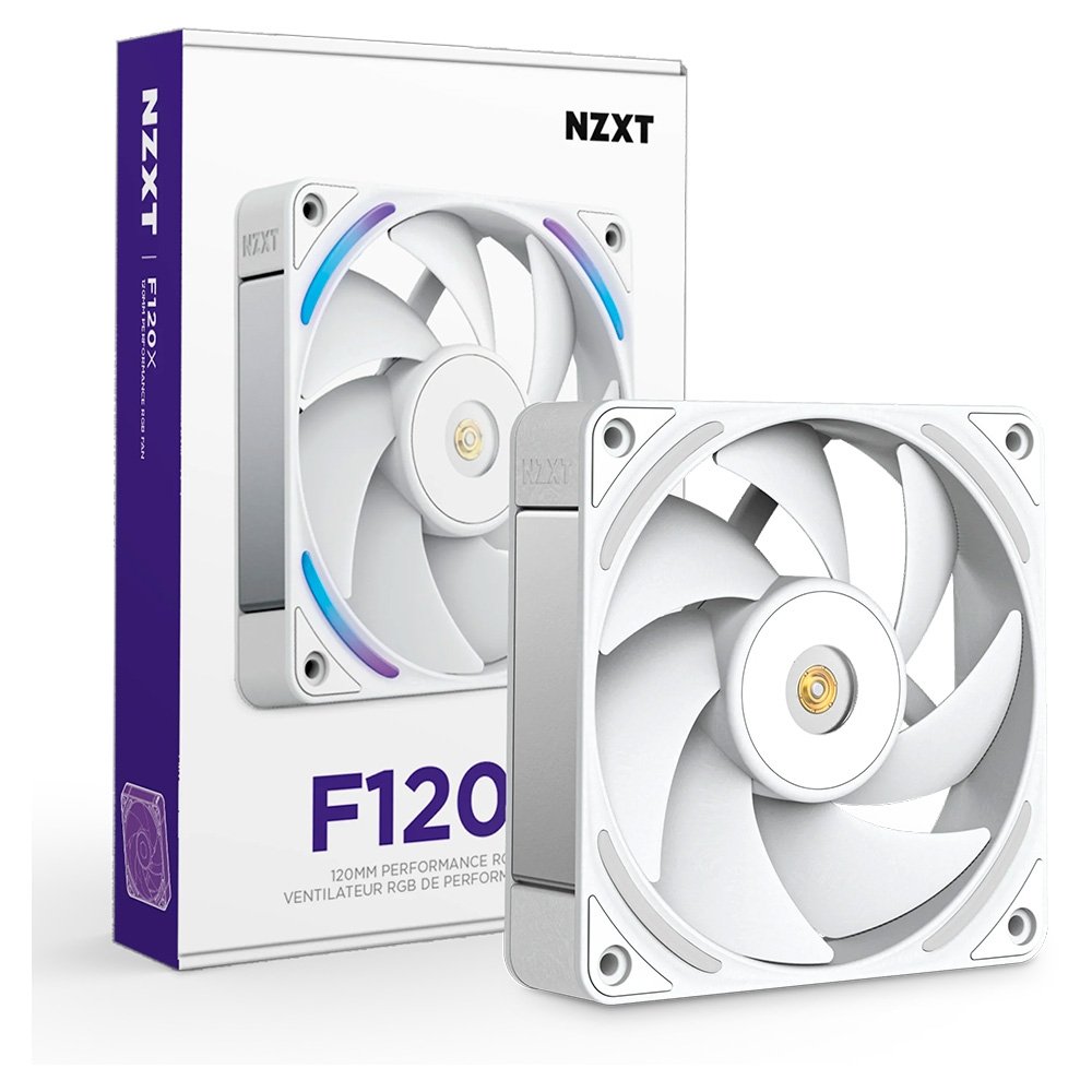 Ventoinha NZXT F120X Performance, 120mm, PWM, RGB, Branco - RF-U12PN-W1 4