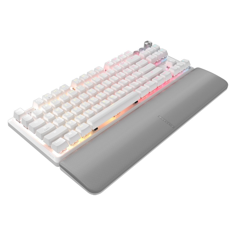 Teclado Magnético Gamer Corsair K70 PRO TKL LED RGB, Switch CORSAIR MGX, Hall Effect, Rapid Trigger, US, Branco - CH-911921G-NA - view 2