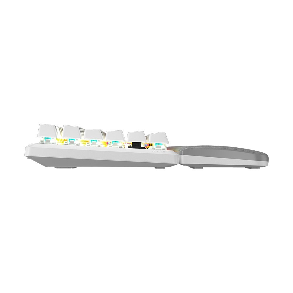 Teclado Magnético Gamer Corsair K70 PRO TKL LED RGB, Switch CORSAIR MGX, Hall Effect, Rapid Trigger, US, Branco - CH-911921G-NA - view 5