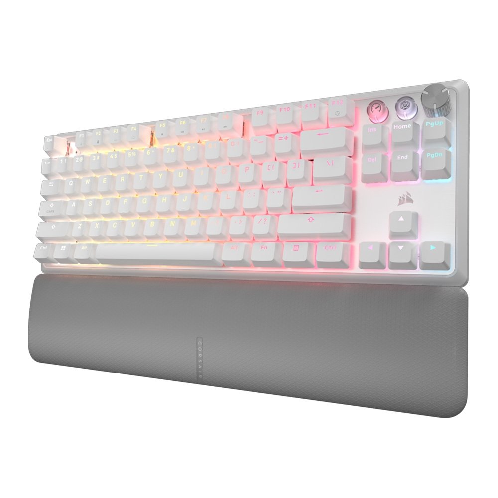 Teclado Magnético Gamer Corsair K70 PRO TKL LED RGB, Switch CORSAIR MGX, Hall Effect, Rapid Trigger, US, Branco - CH-911921G-NA - view 4