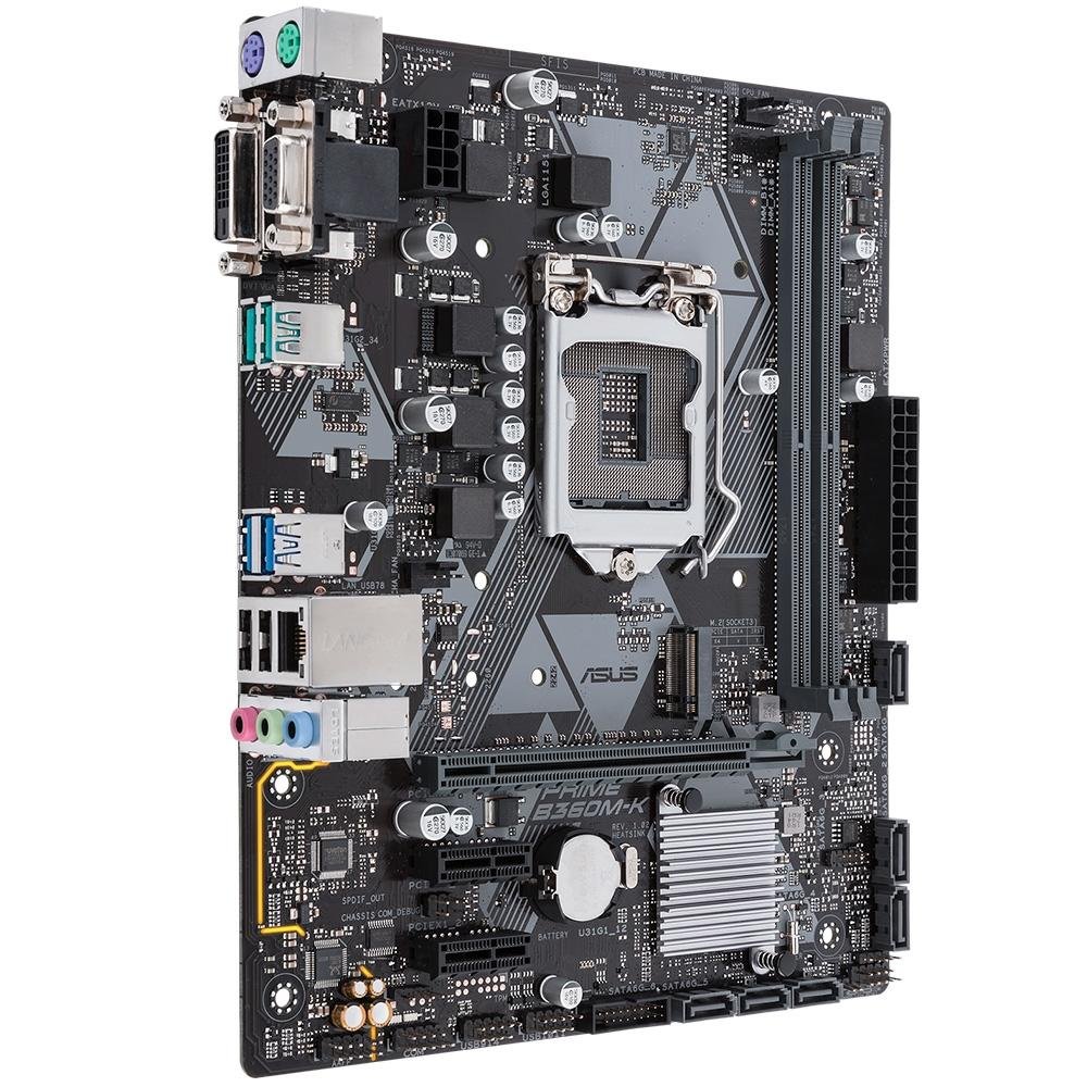 Imagem 3 de 7 do produto Placa-Mãe Asus Prime B360M-K, Intel LGA 1151, mATX, DDR4