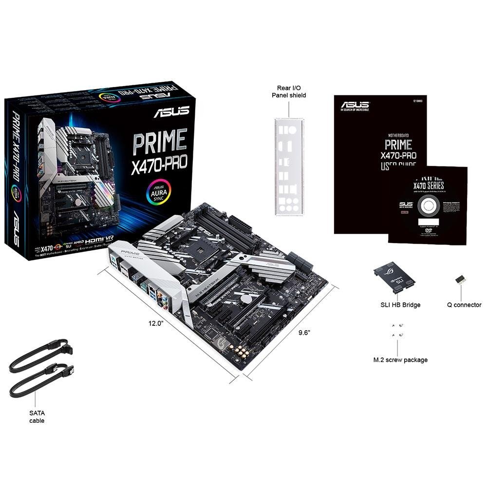 Placa-Mãe Asus Prime X470-Pro, AMD AM4, ATX, DDR4