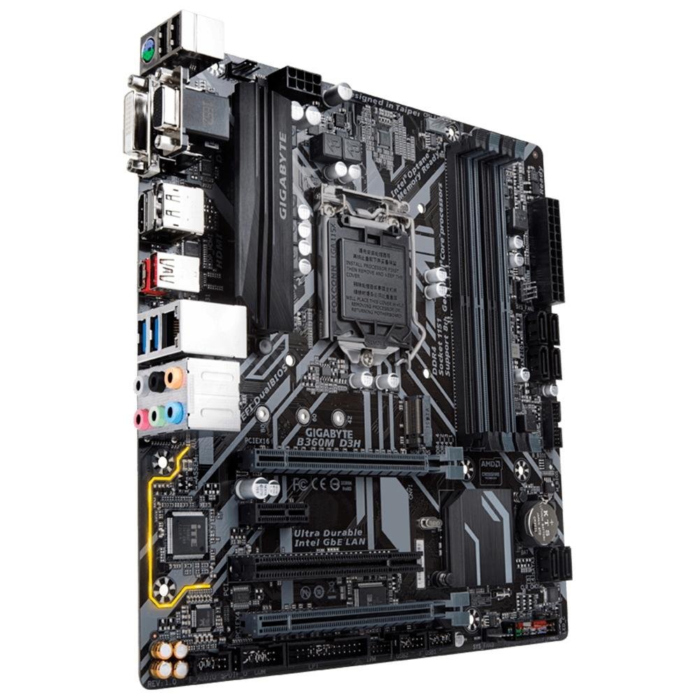 Placa Mãe Gigabyte B360M D3H, Intel LGA 1151, mATX, DDR4 | KaBuM!