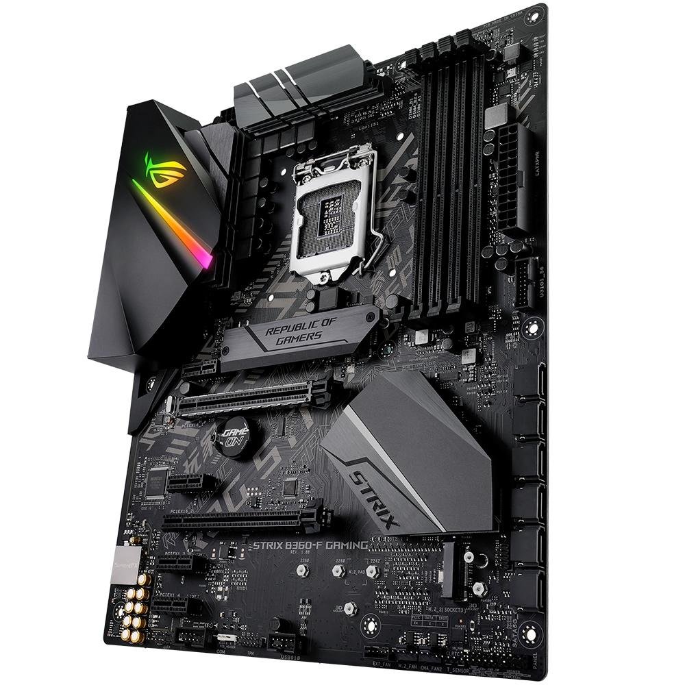 Imagem 2 de 11 do produto Placa-Mãe Asus ROG Strix B360-F Gaming, Intel LGA 1151, ATX, DDR4
