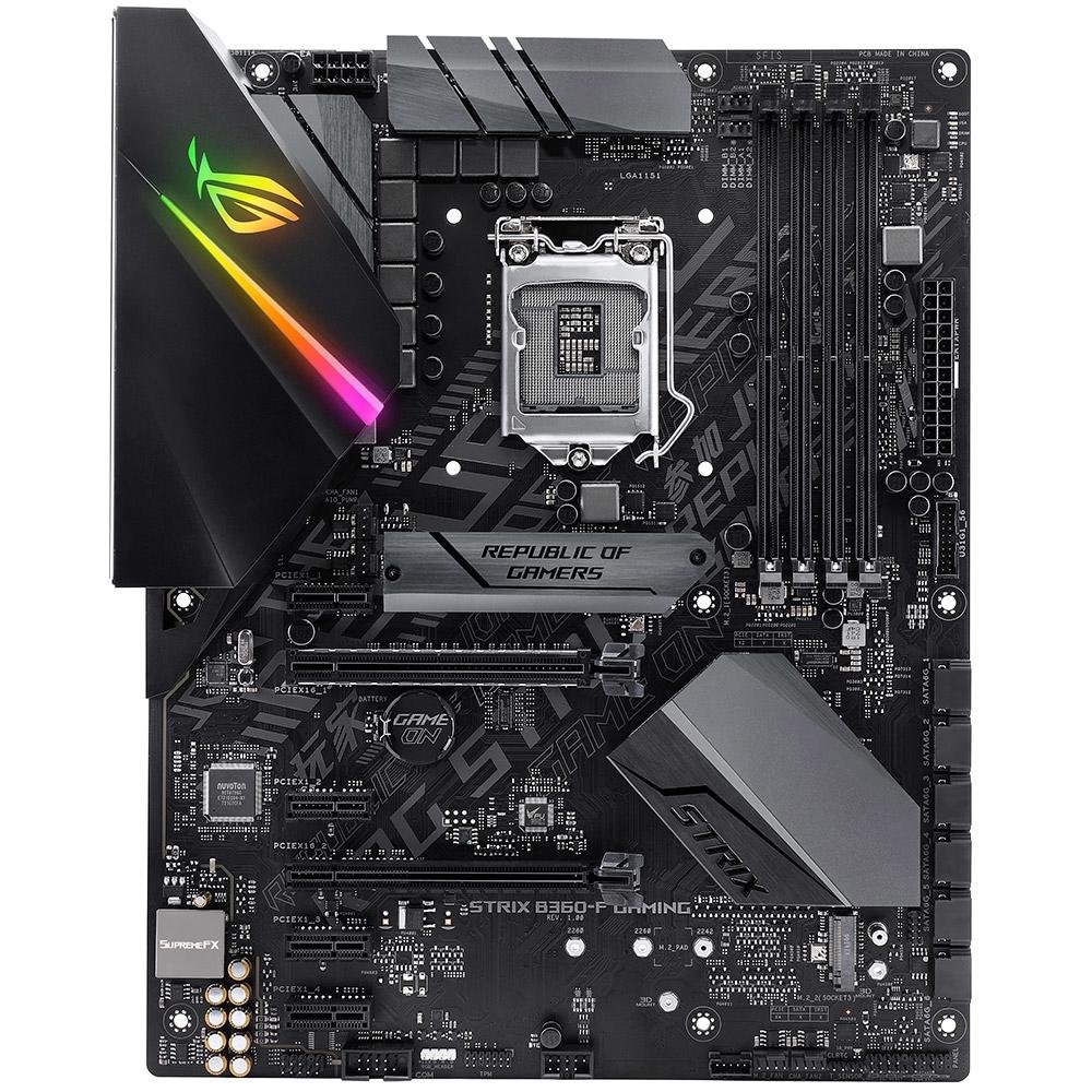Imagem 6 de 11 do produto Placa-Mãe Asus ROG Strix B360-F Gaming, Intel LGA 1151, ATX, DDR4