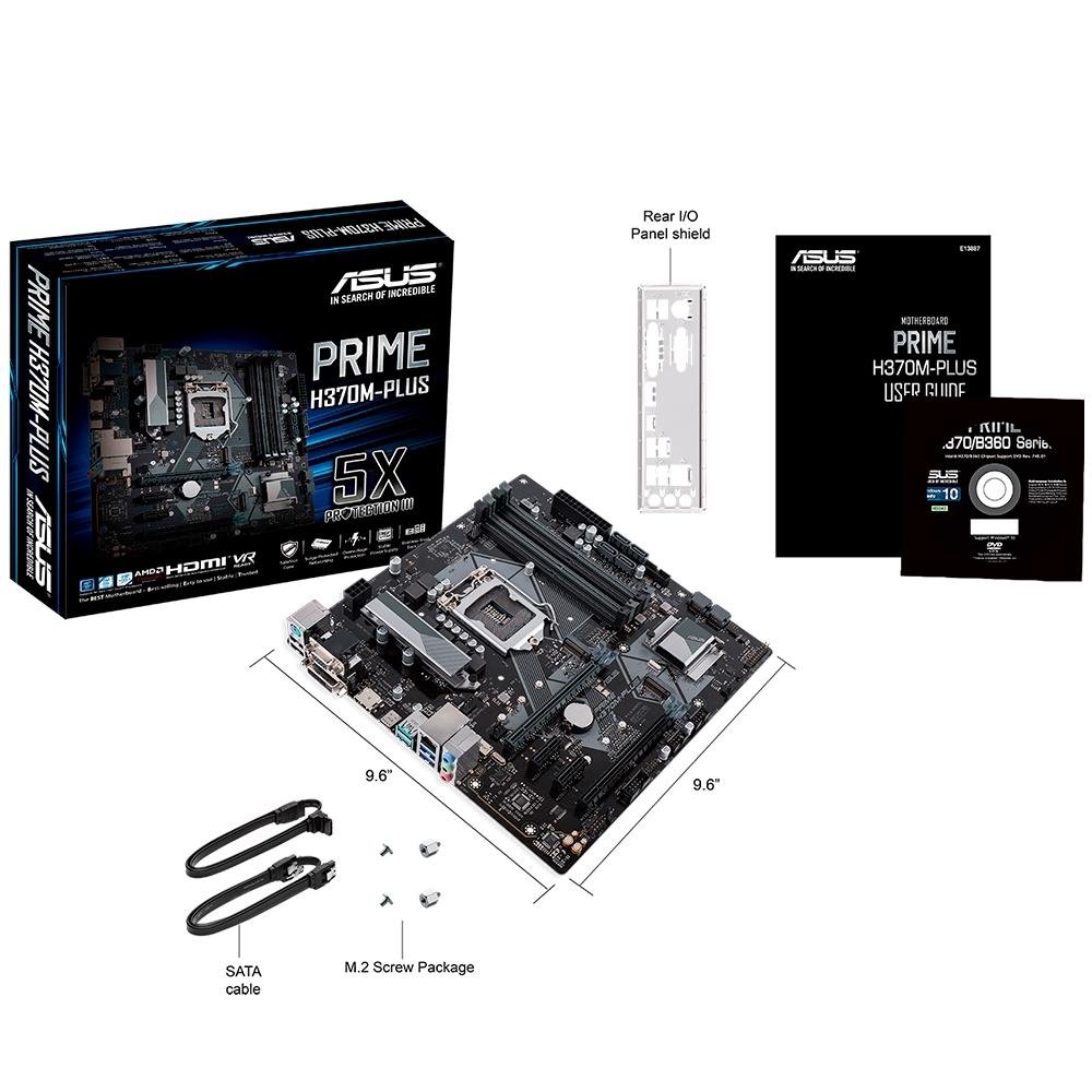 Imagem 5 de 5 do produto Placa-Mãe Asus Prime H370M-Plus, Intel LGA 1151, mATX, DDR4